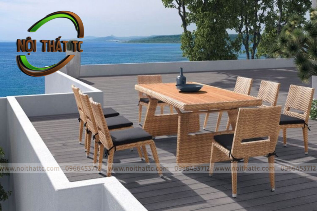 Bàn ghế ăn ngoài trời NT022