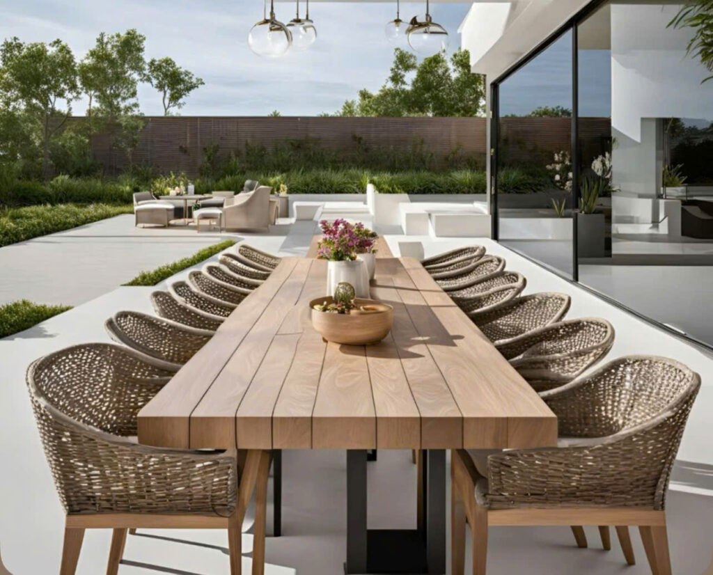 bàn ghế ăn gỗ teak