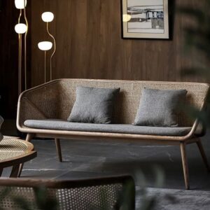Ghế sofa mây nhựa cao cấp gỗ tek SF01