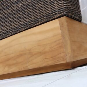 Bộ sofa gỗ tek kết hợp sợi nhựa giả mây SF04