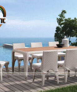 Bàn ghế ăn ngoài trời NT025
