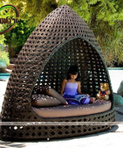 Ghế tổ chim mây nhựa GTC06