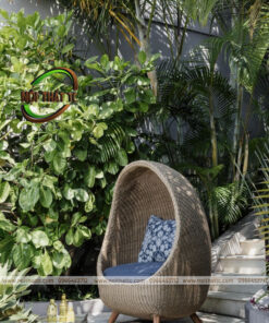 Ghế tổ chim mây nhựa GTC02