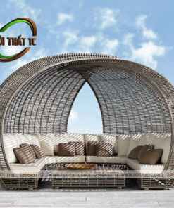 Ghế tổ chim mây nhựa GTC04