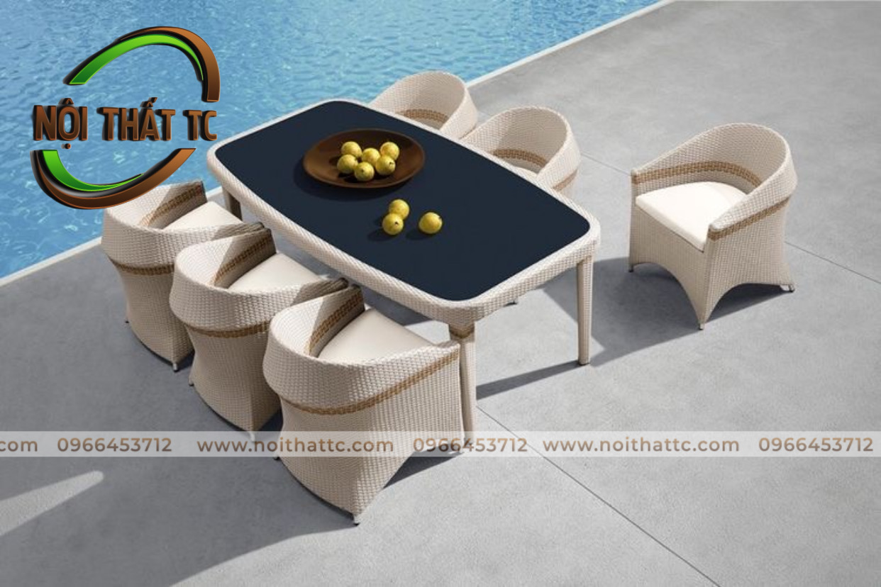 Bàn ghế ăn ngoài trời NT018 Bàn ghế ăn ngoài trời NT018