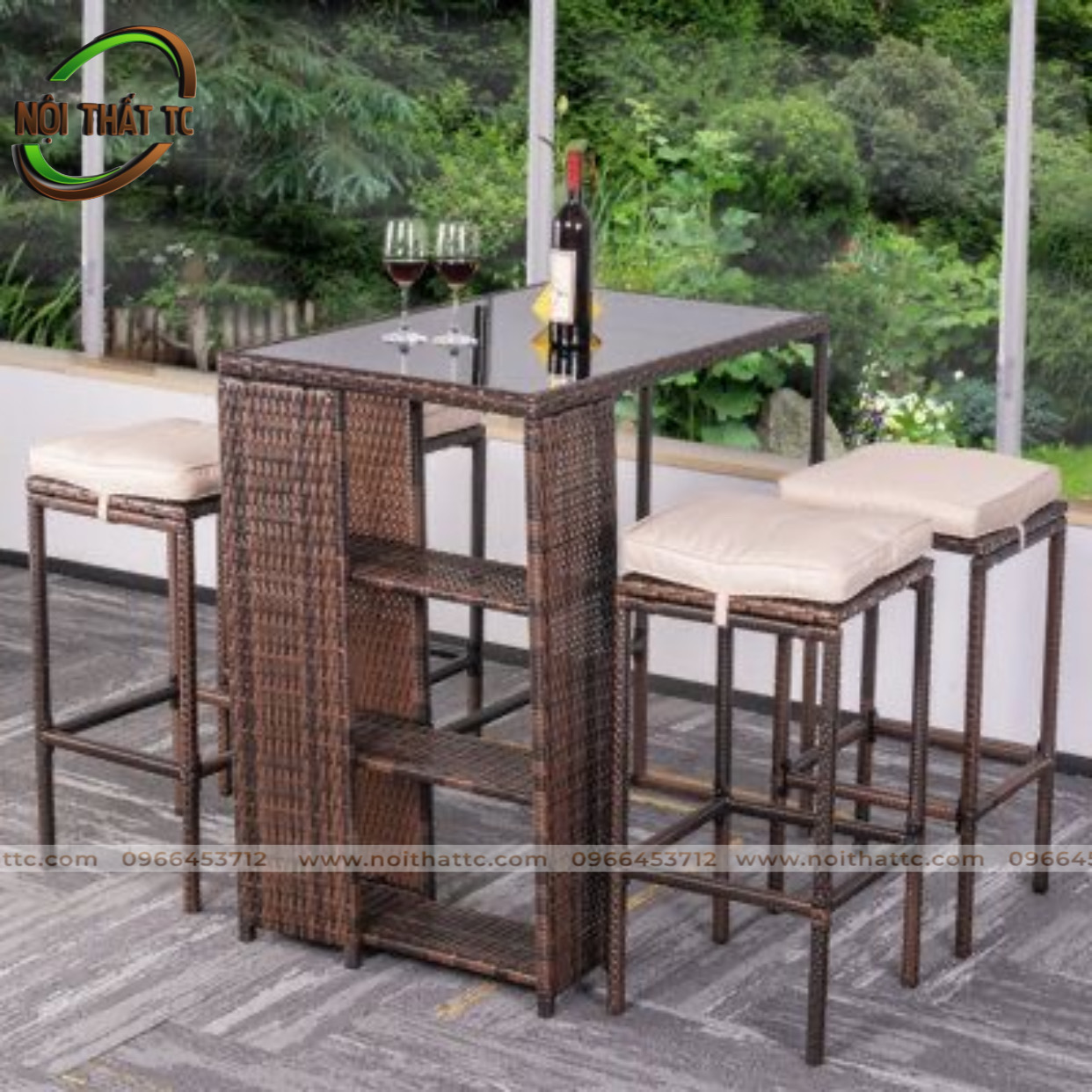 Bàn Ghế Quầy Bar GB012