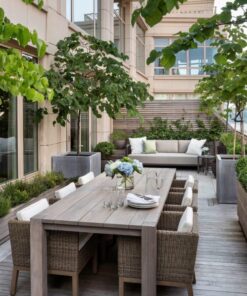 Bàn ghế ăn ngoài trời NT009