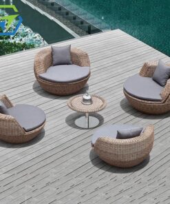 Bàn Ghế Sofa Mây Nhựa MN004
